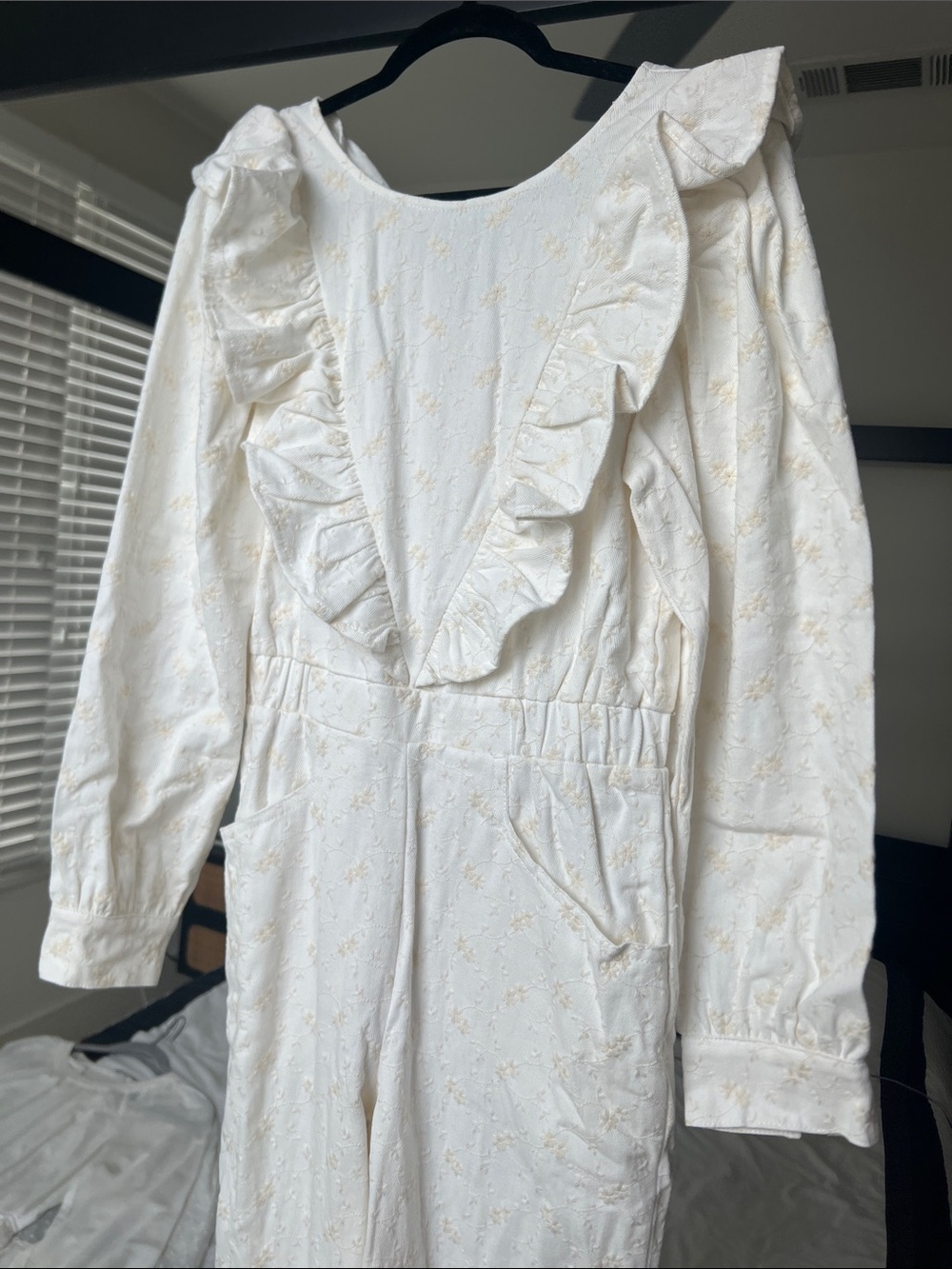 Ivory Floral Embroidered Jumpsuit